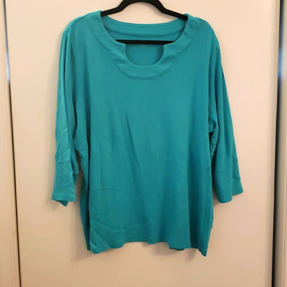 3x aqua shirt